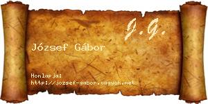 József Gábor névjegykártya