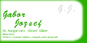 gabor jozsef business card